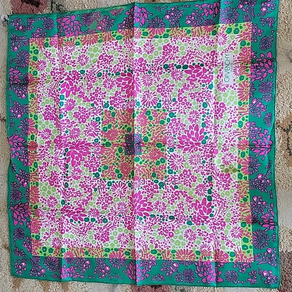 VTG GIVENCHY 100% SILK SCARF